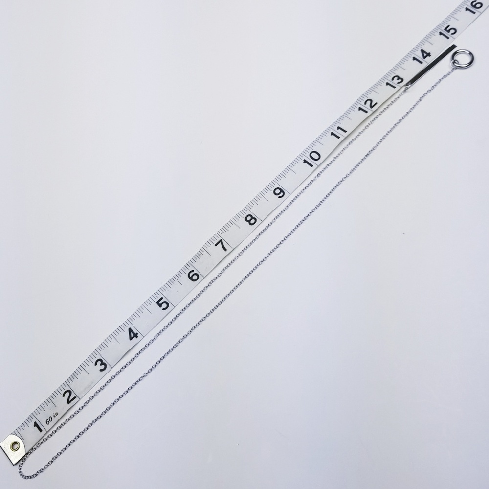 Long Adjustable Silver Tone Circle Bar Chain Boho - Picture 2 of 2